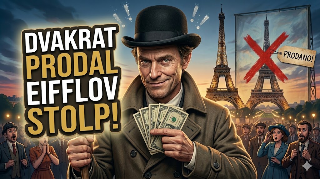 🗼 Človek, ki je dvakrat prodal Eifflov stolp: Kako je genialni prevarant Victor…
