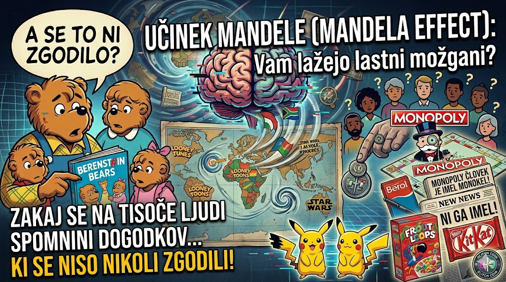 Učinek Mandele (Mandela Effect): Vam lažejo lastni možgani? Zakaj se na tisoče ljudi…