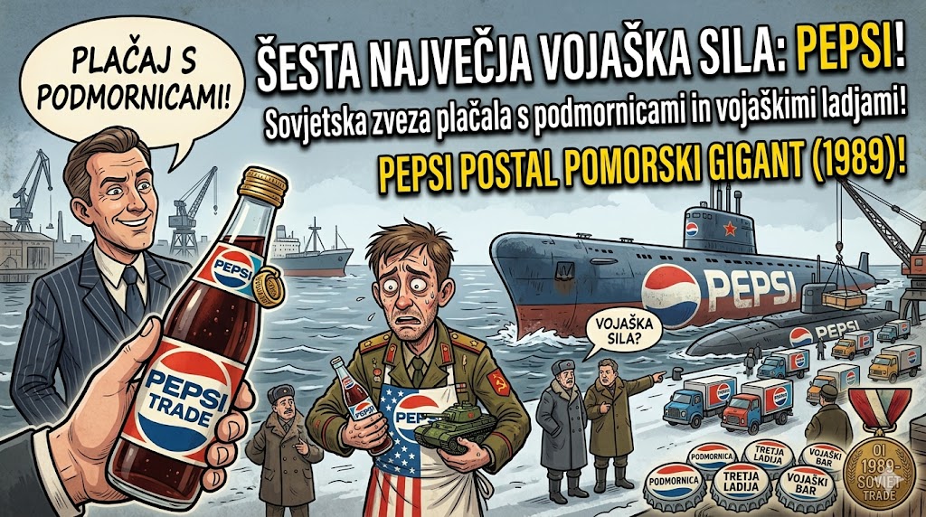 Šesta največja vojaška sila: Pepsi! Bizarna zgodba, kako je Sovjetska zveza proizvajalcu pijač&hellip;
