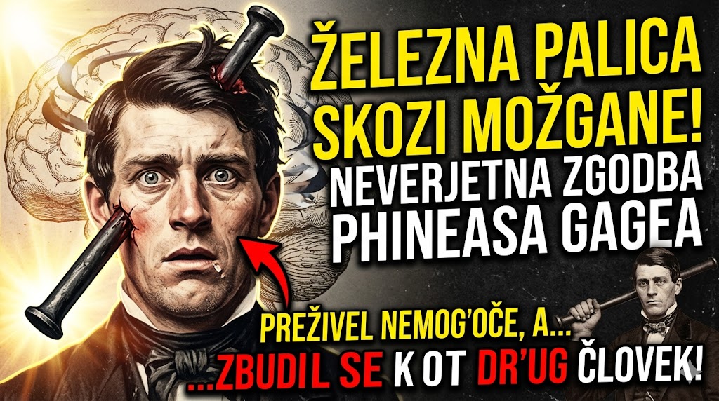 Železna palica skozi možgane: Neverjetna zgodba Phineasa Gagea, ki je preživel nemogoče, a se zbudil kot popolnoma drug človek!🧠
